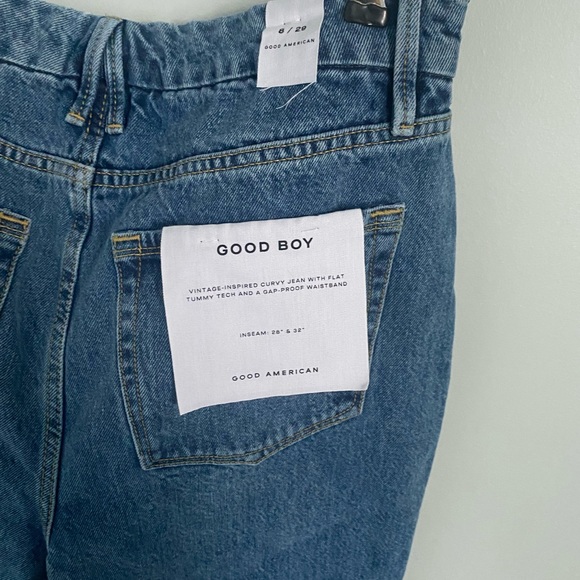 New with tags Good American Good Boy Jeans. Vintage inspired curvy jean. 28 x 32 - Picture 3 of 7